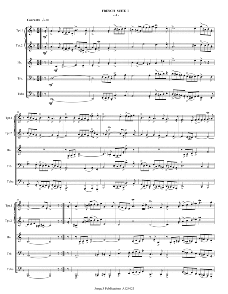 BACH: Six French Suites Complete BWV 812-817 for Brass Quintet image number null