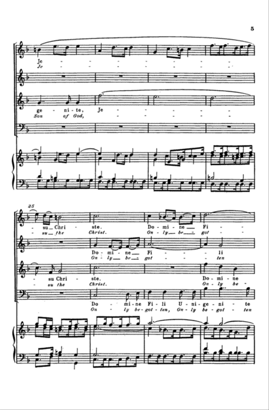 Domini Fili Unigenite (Only Begotten Son of God) Choir scores gallery preview page 4