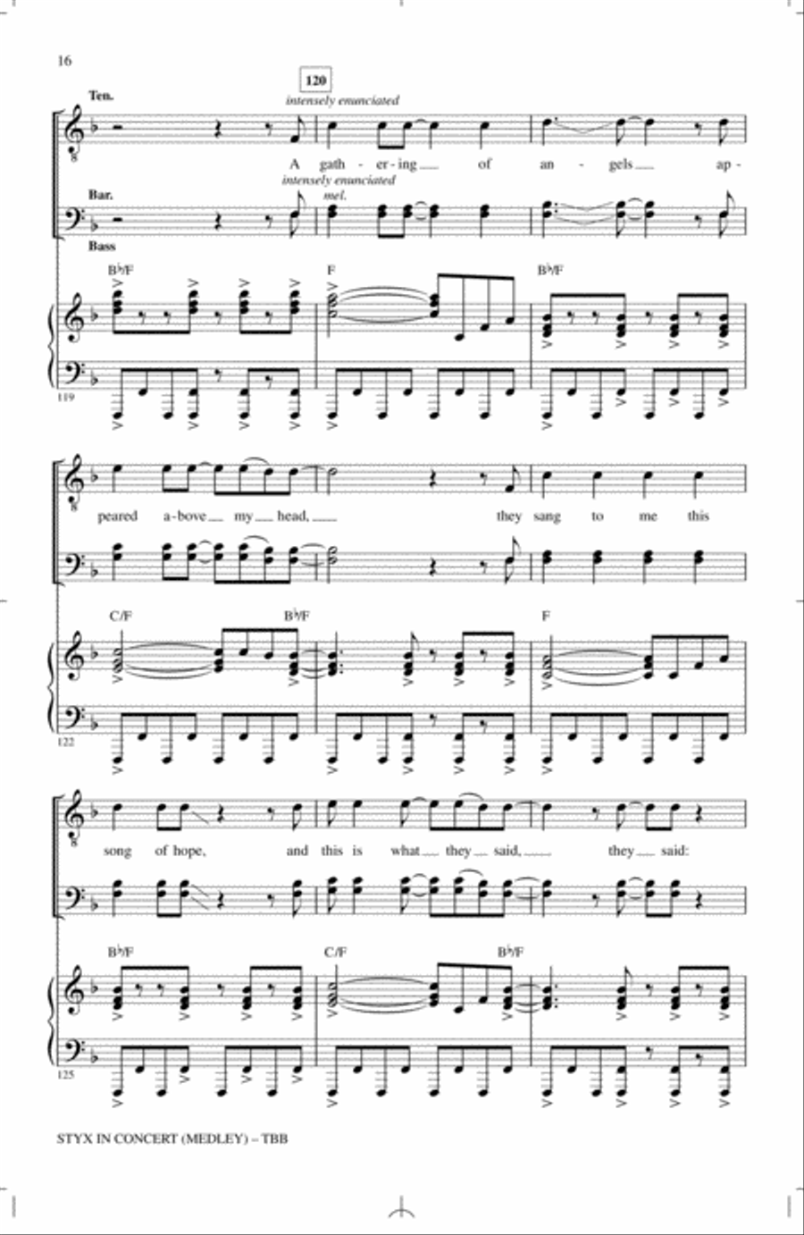 Styx In Concert (Medley) 3-Part scores gallery preview page 15