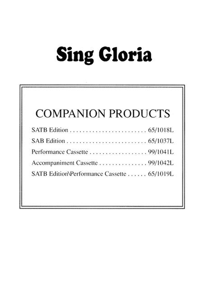Sing Gloria