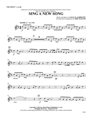 Sing a New Song: 1st B-flat Trumpet