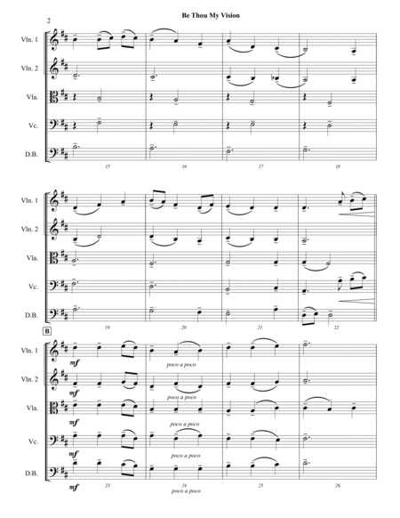 Be Thou My Vision (Irish Hymn) - String Orchestra or Quintet - Intermediate Level image number null