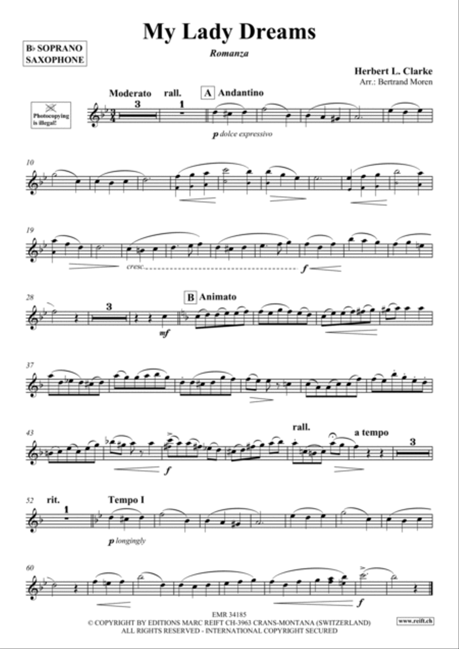 My Lady Dreams Soprano Saxophone scores gallery preview page 2