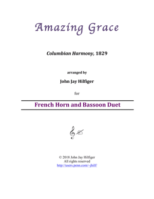 Amazing Grace for Horn and Bassoon