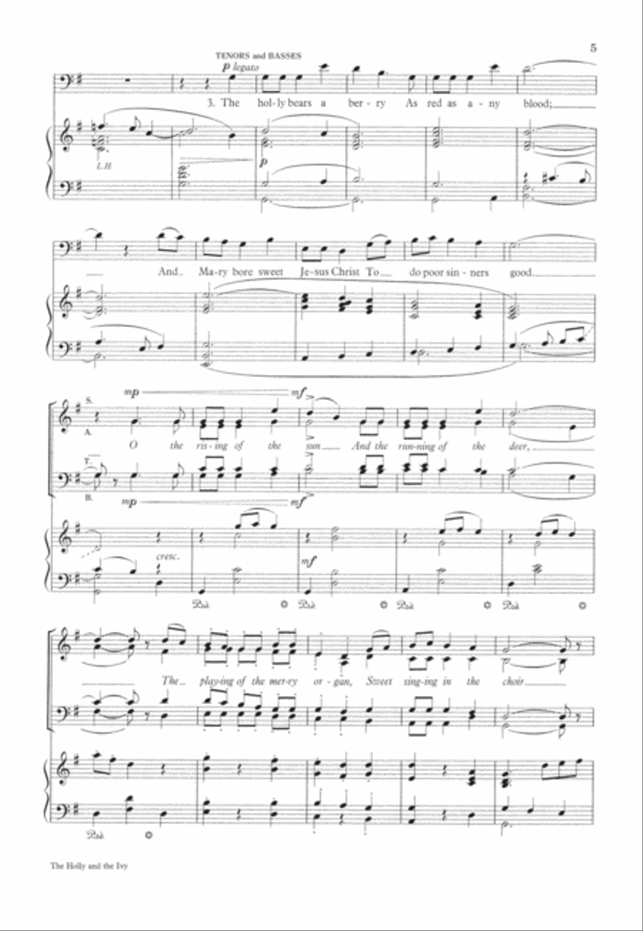 The holly and the ivy The holly and the ivy 4-Part scores gallery preview page 5