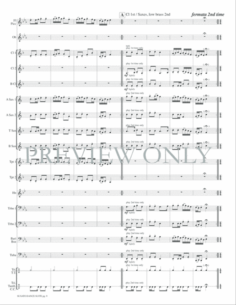 Susato Dance Suite (from Danserye) Concert Band scores gallery preview page 12
