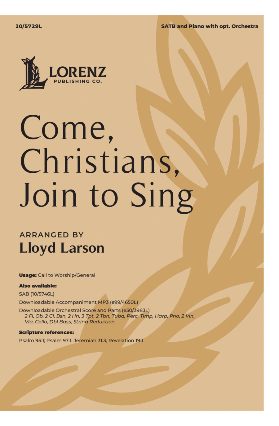 Come, Christians, Join to Sing 4-Part scores gallery preview page 1