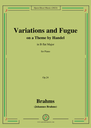 Book cover for Brahms-Variations and Fugue on a Theme by Handel