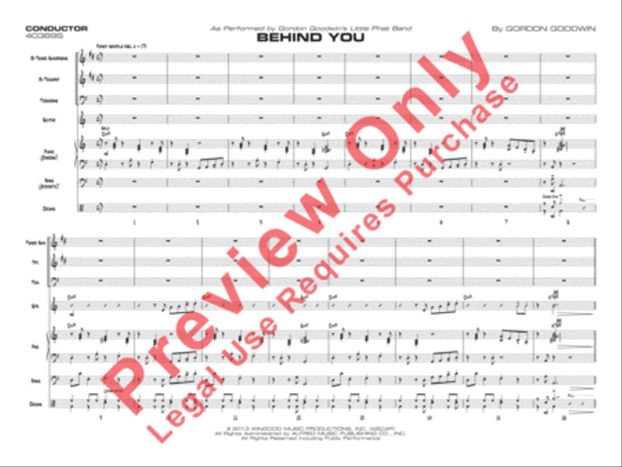 Behind You Jazz Ensemble scores gallery preview page 2