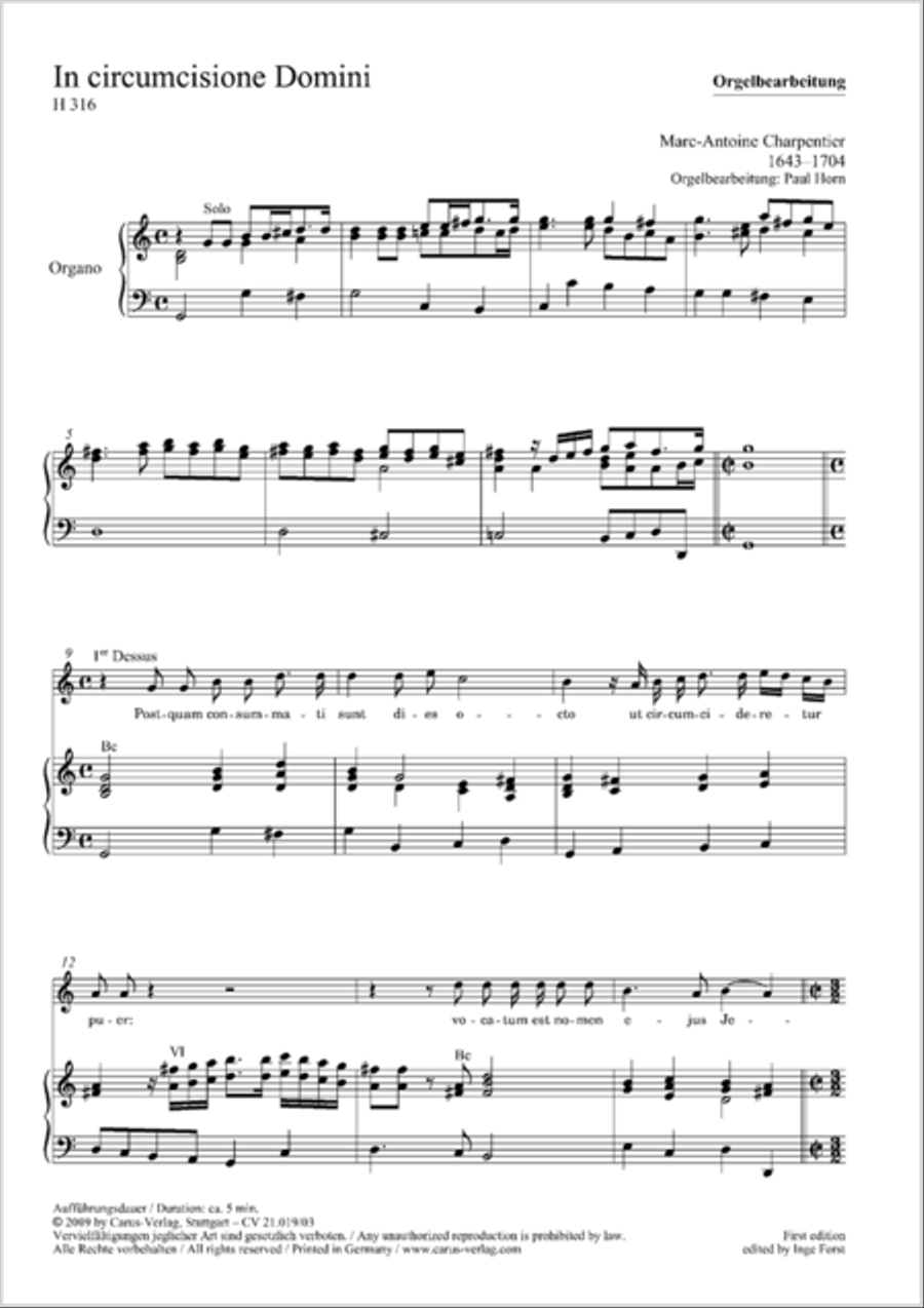 In circumcisione Domini Choir scores gallery preview page 2