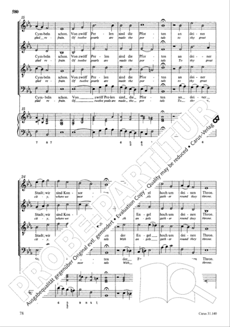 The Complete Sacred Vocal Works (Das geistliche Vokalwerk) Voice scores gallery preview page 581