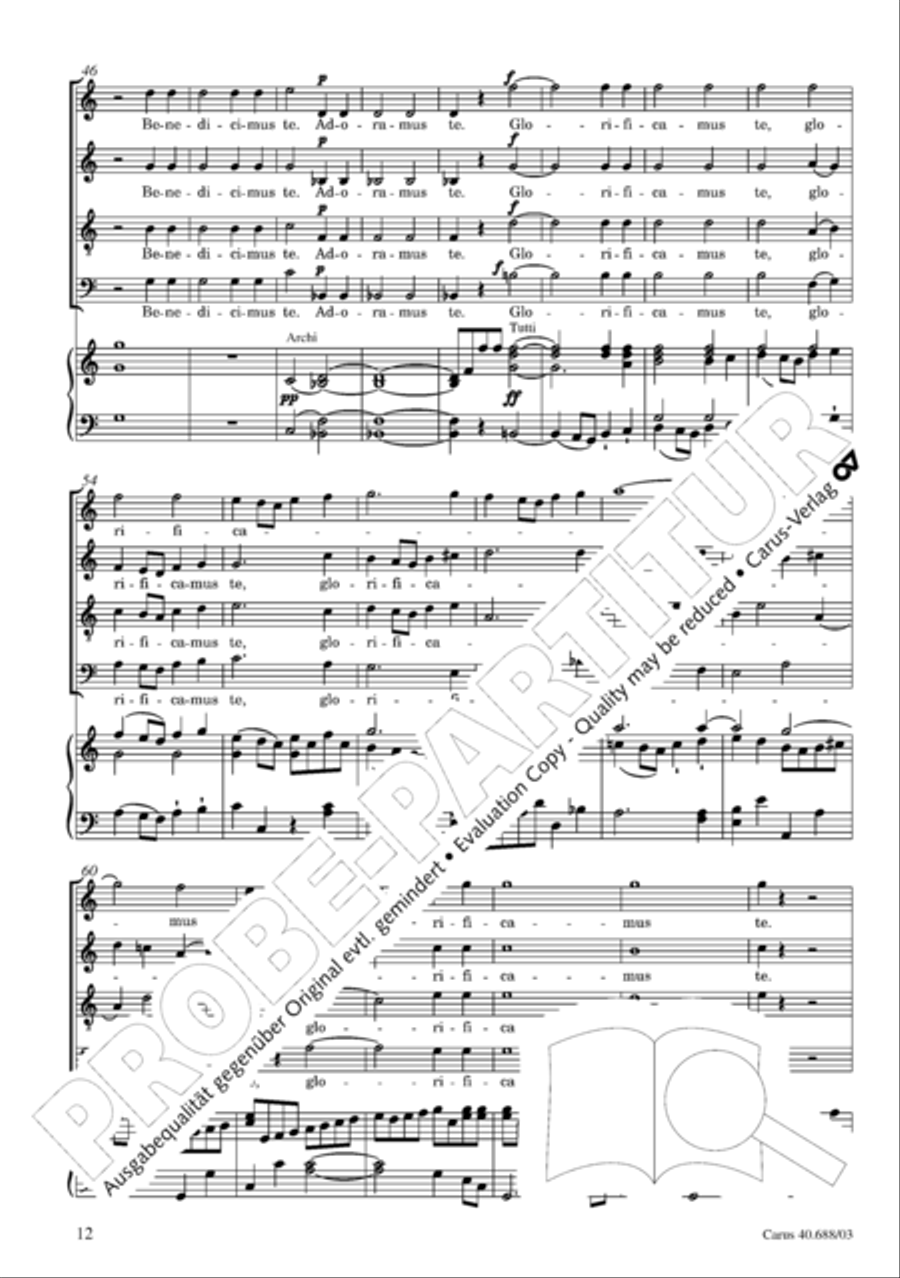 Mass in C Major 4-Part scores gallery preview page 13