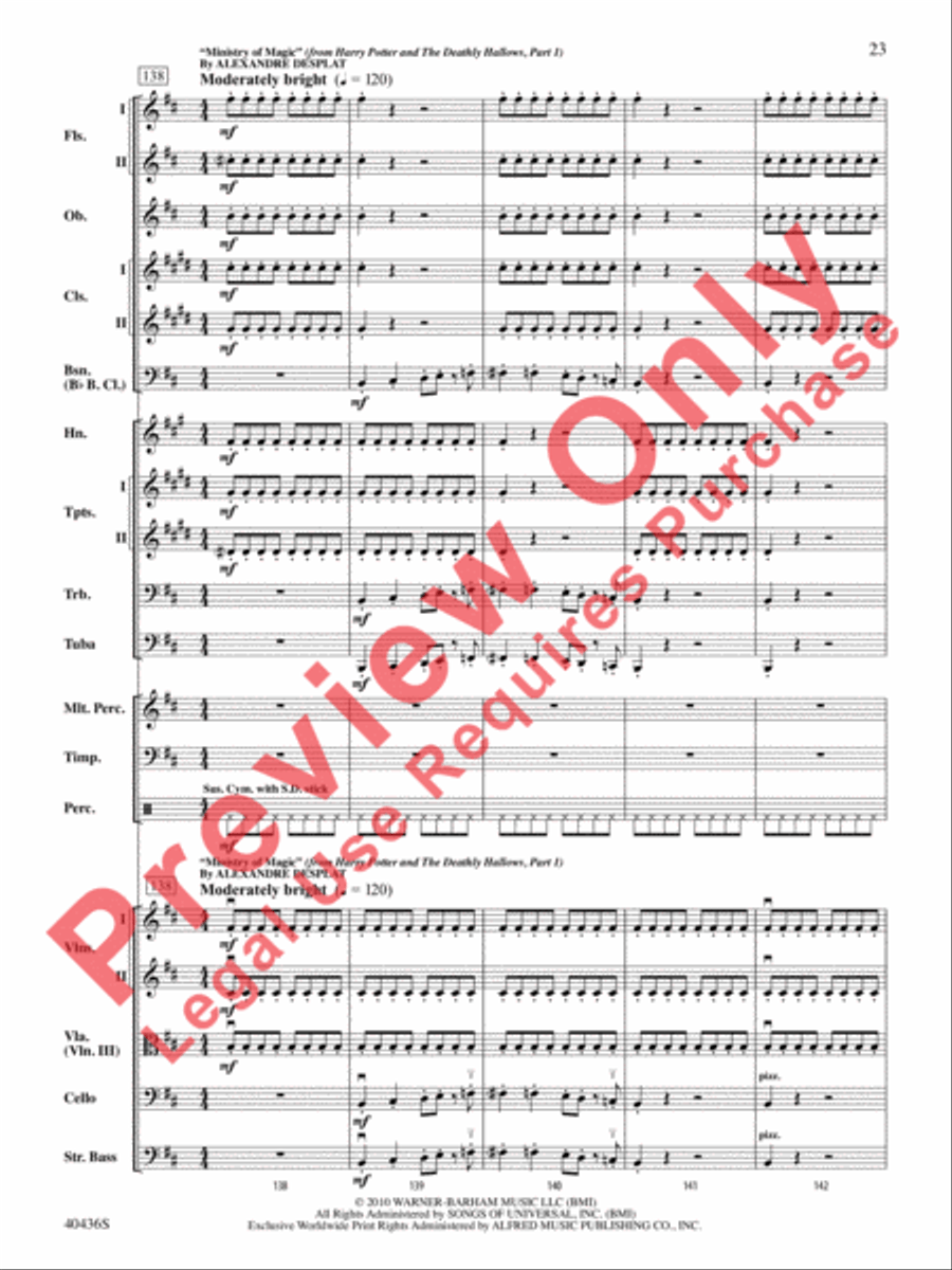The Magic of Harry Potter Full Orchestra scores gallery preview page 24