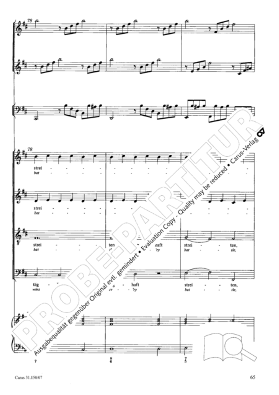 O my Lord, I long for thee (Nach dir, Herr, verlanget mich) 4-Part scores gallery preview page 66