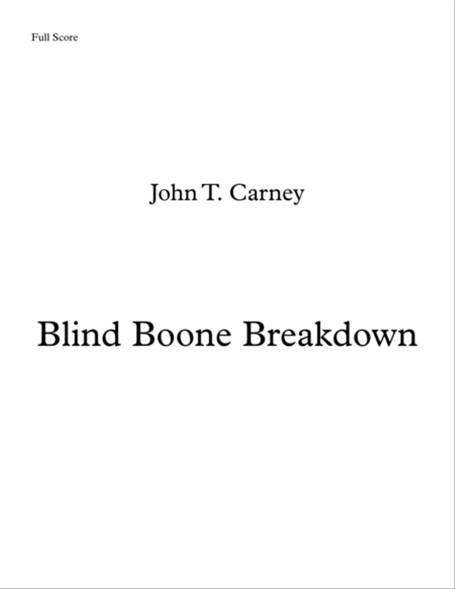 Blind Boone Breakdown Blind Boone Breakdown Piano Solo scores gallery preview page 1