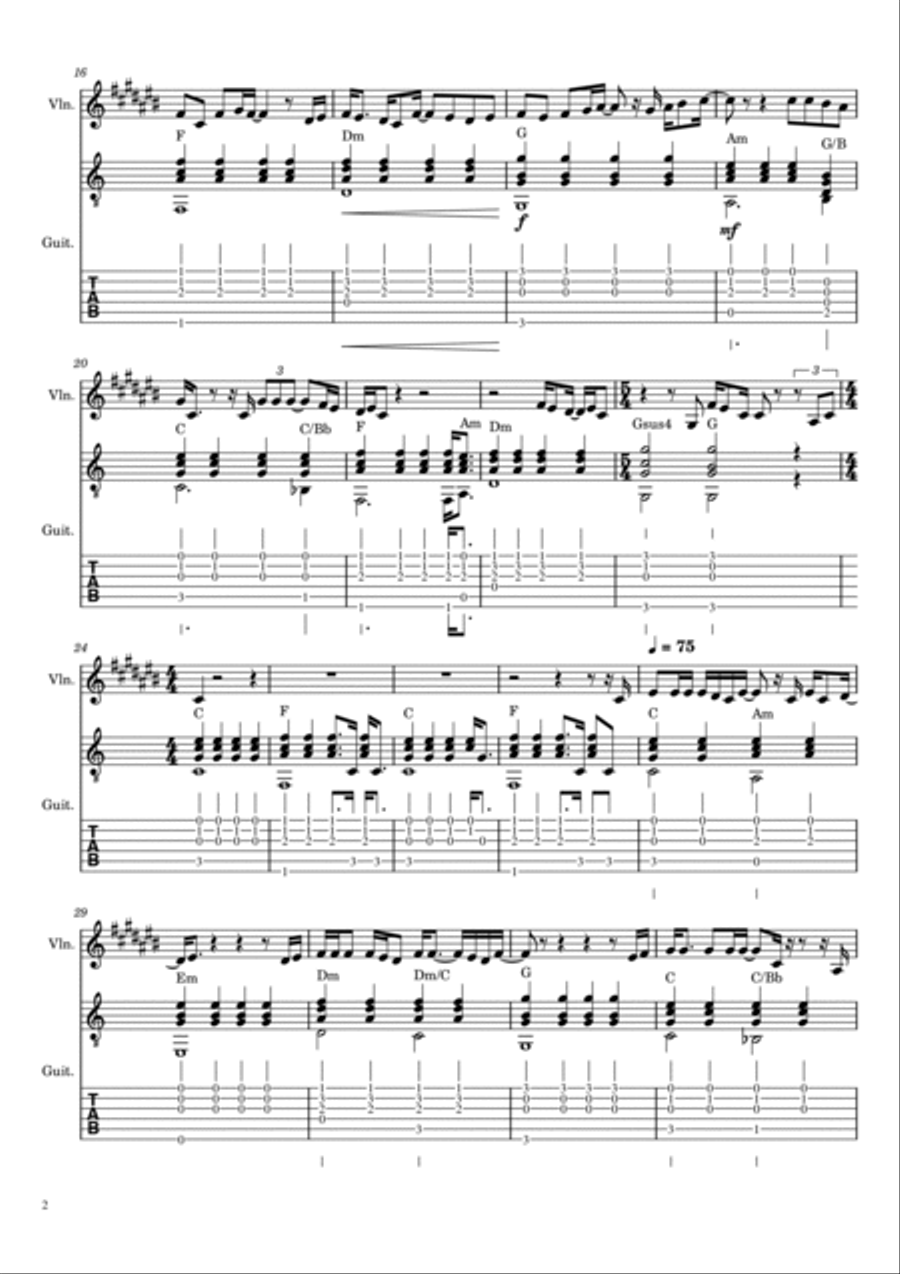 Don't Write Me Off String Duet scores gallery preview page 2