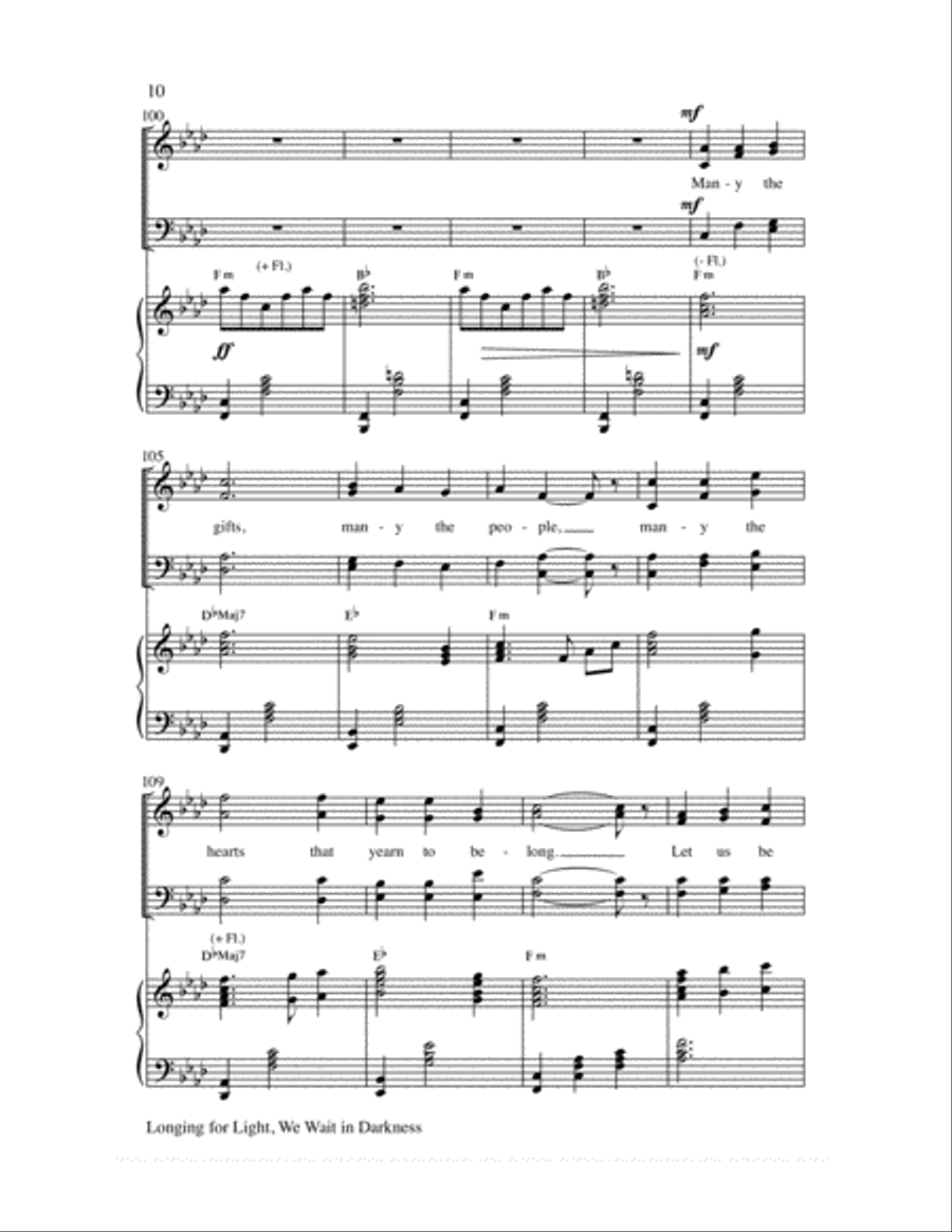 Longing for Light, We Wait in Darkness 4-Part scores gallery preview page 11