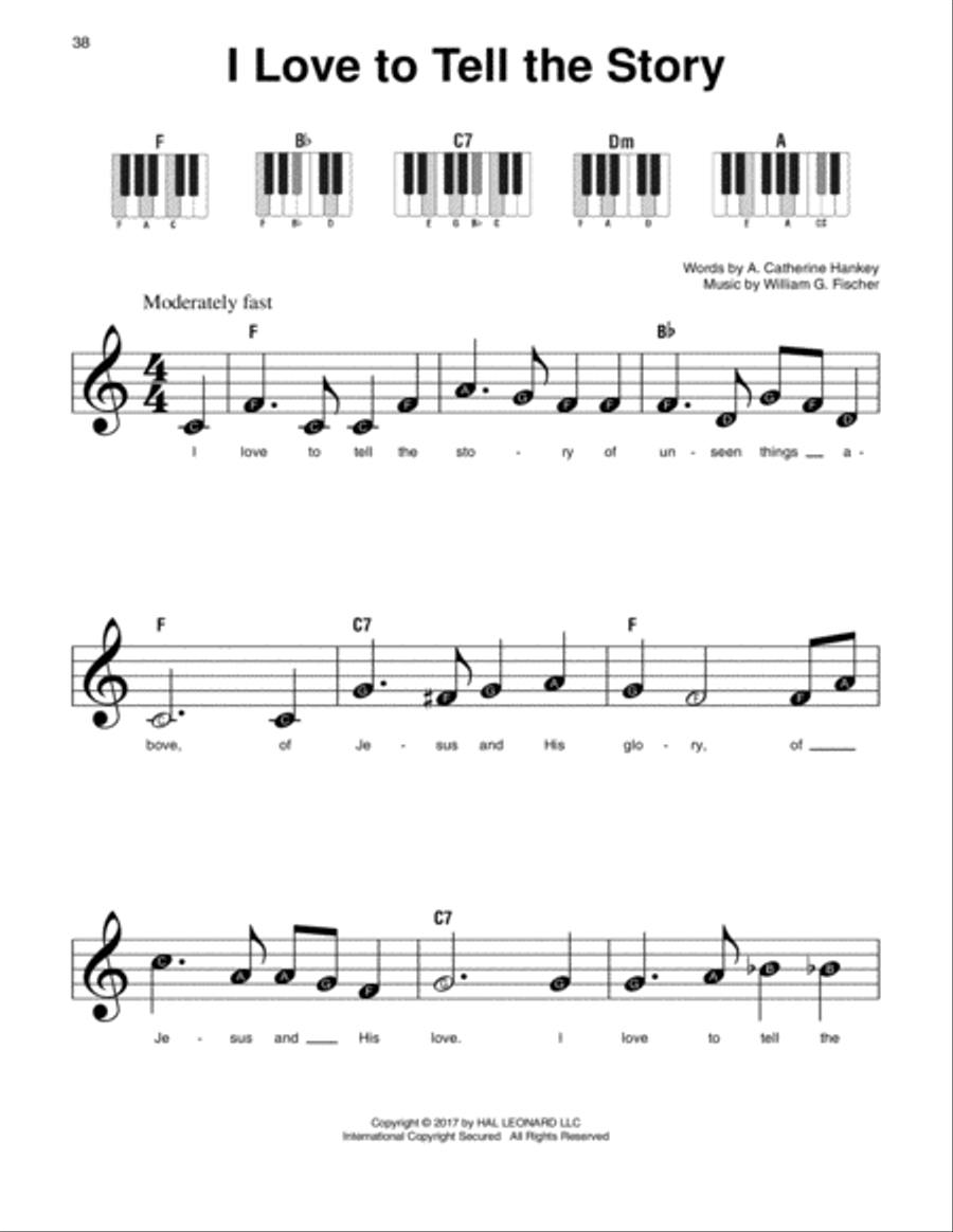 I Love To Tell The Story I Love To Tell The Story Easy Piano scores gallery preview page 1