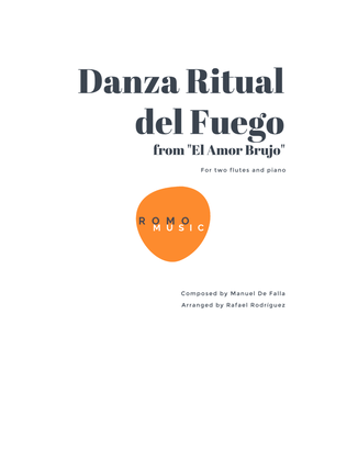 Danza ritual del fuego - El amor brujo for two flutes and piano