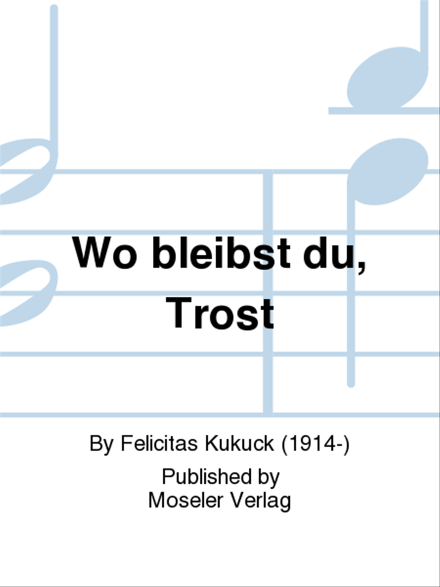 Wo bleibst du, Trost Mixed Choir scores gallery preview page 1