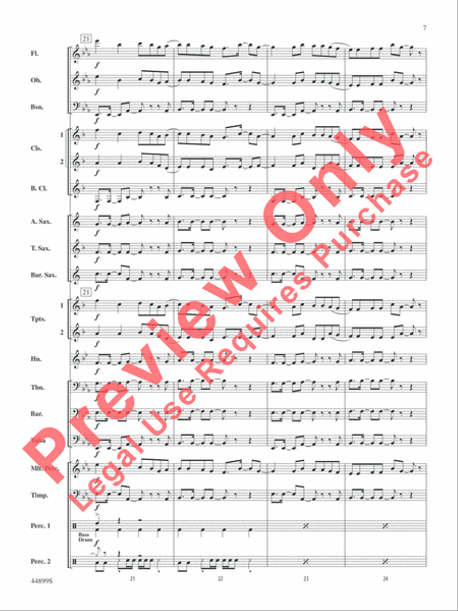 Cheerleader Cheerleader Concert Band scores gallery preview page 7