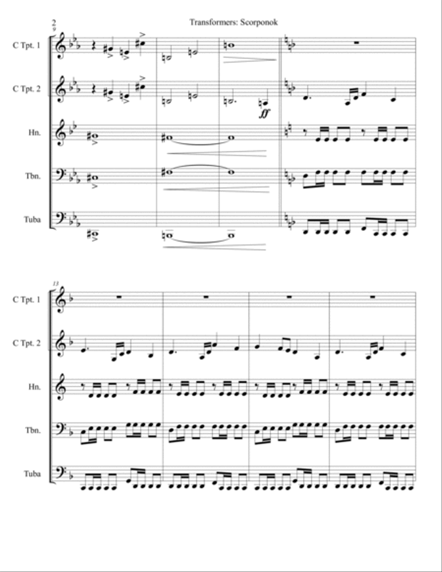 Scorponok Brass Ensemble scores gallery preview page 3