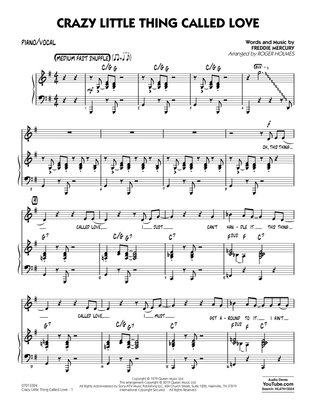 Crazy Little Thing Called Love (arr. Roger Holmes) - Piano/Vocal