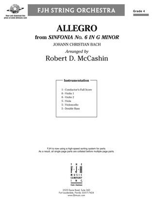 Allegro from Sinfonia No. 6: Score