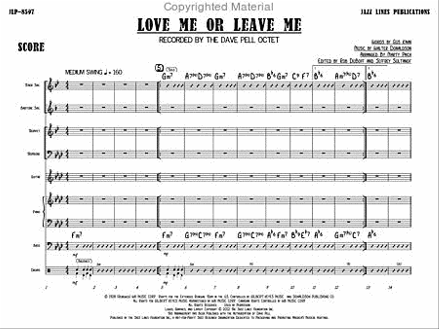 Love Me Or Leave Me Jazz Ensemble scores gallery preview page 4