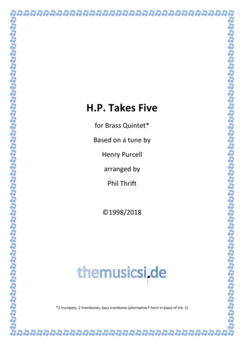 H.P. Takes Five Brass Quintet Edition image number null
