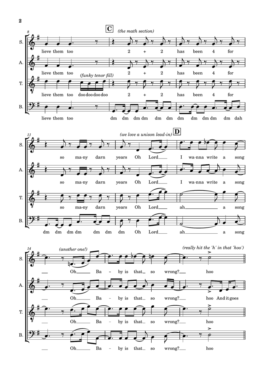 La De Da De Da De Da De Day Oh 4-Part scores gallery preview page 2