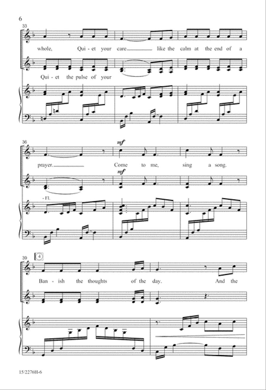 The Night Shall Be Filled with Music SSA scores gallery preview page 7