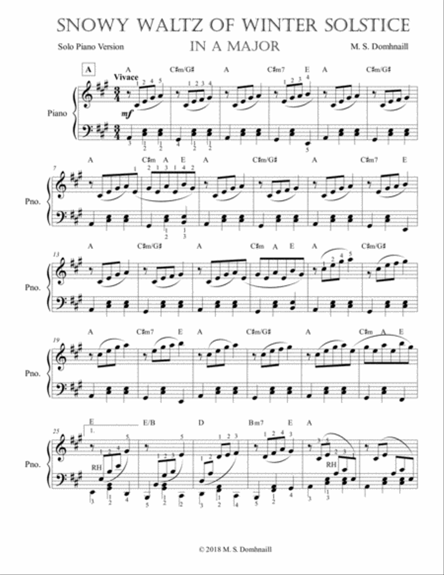 Snowy Waltz of Winter Solstice -Solo Piano Version Piano Solo scores gallery preview page 2