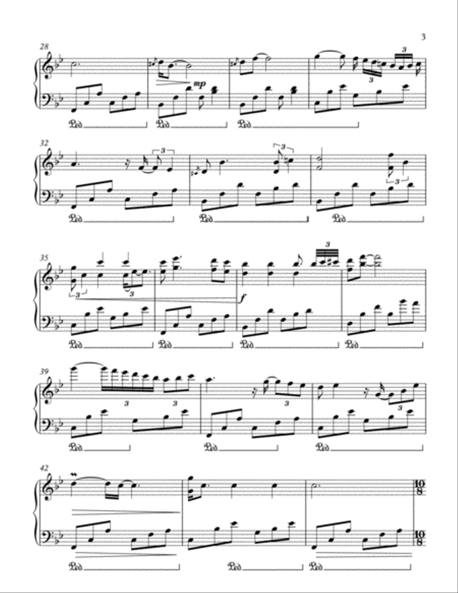 Bride's Song Piano Solo scores gallery preview page 3