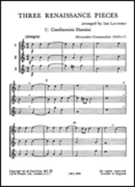 Lawrence, I Three Renaissance Pieces Junior Music Stage 2 Sc/Pts
