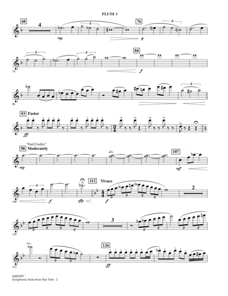 Symphonic Suite from Star Trek - Flute 1