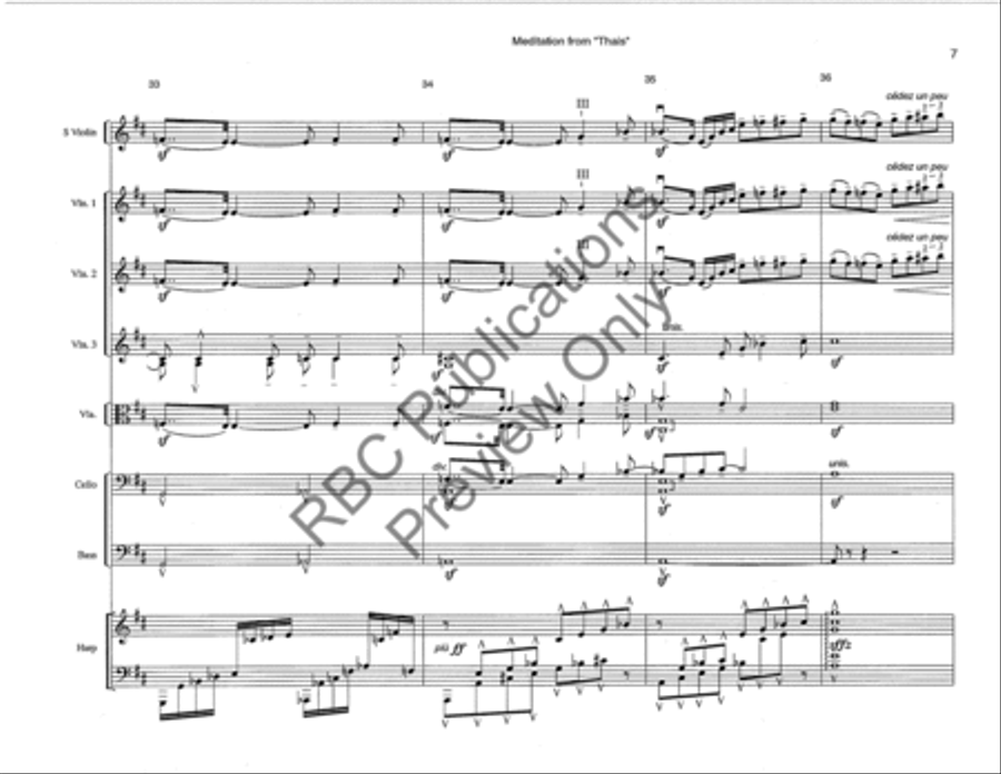 Meditation From Thais Violin W/Orch String Orchestra scores gallery preview page 10