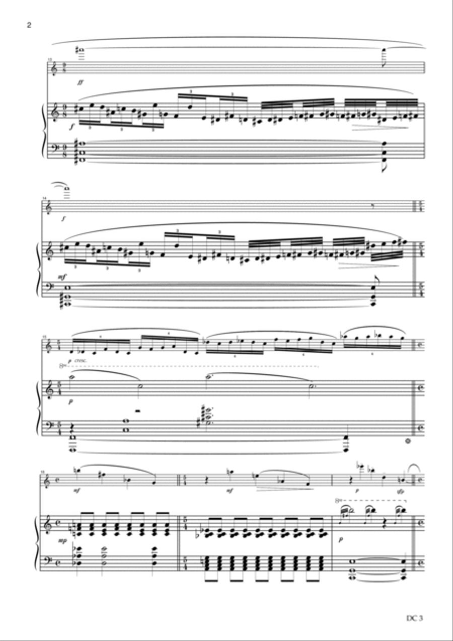 Cavatina for violin and piano Violin Solo scores gallery preview page 2