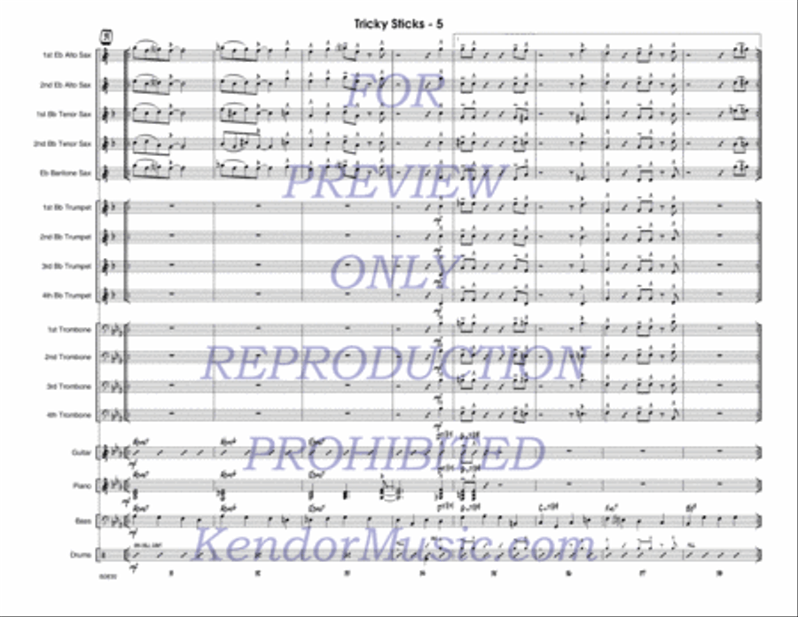 Tricky Sticks Jazz Ensemble scores gallery preview page 6
