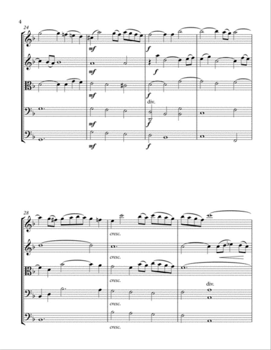 Adagio for String Ensemble Small Ensemble scores gallery preview page 4