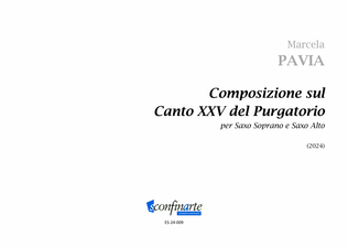 Book cover for Marcela Pavia: Composizione sul Canto XXV del Purgatorio (ES-24-009)