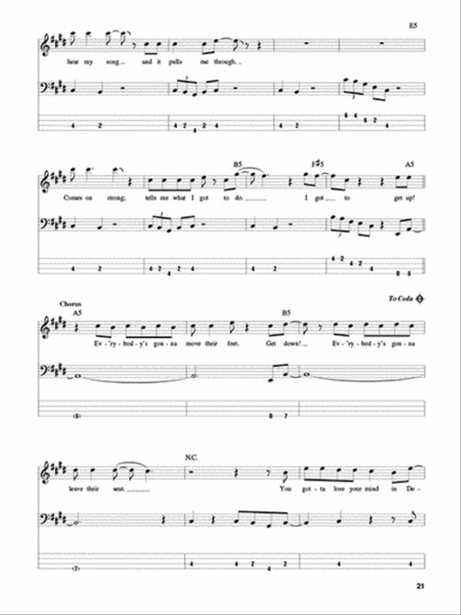 Rock Band Bass Guitar Tablature scores gallery preview page 4