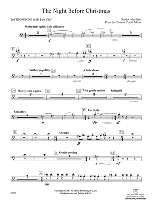 The Night Before Christmas: (wp) 2nd B-flat Trombone B.C.