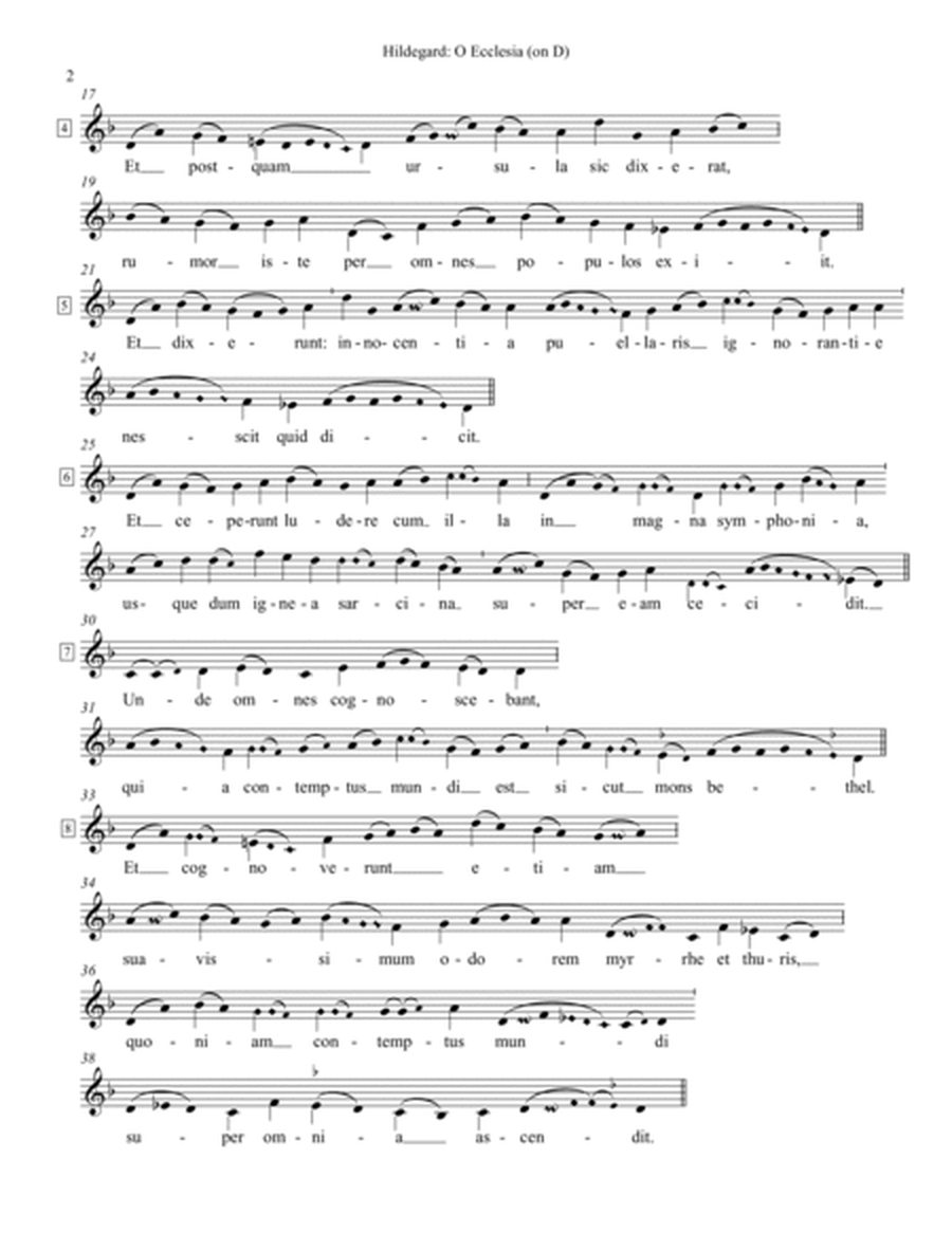Sequence: O Ecclesia, from the Anonymous 4 album "11,000 Virgins" - Score Only