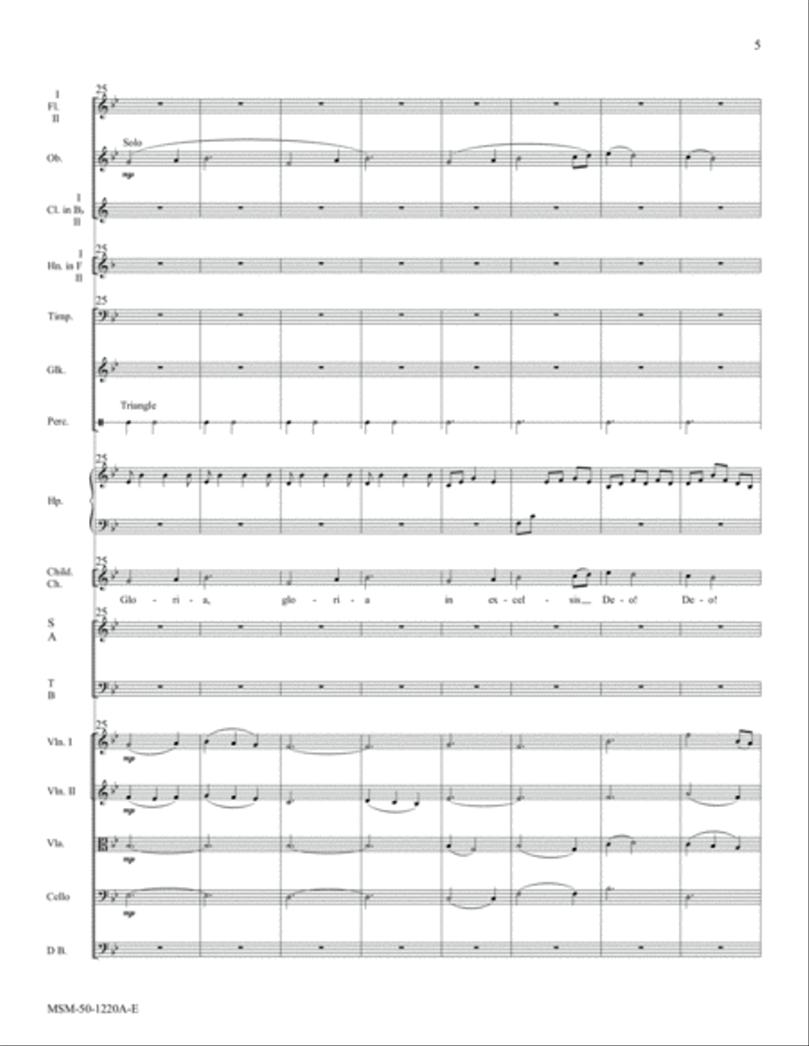 Angels We Have Heard on High (Downloadable Orchestra Score) Choir scores gallery preview page 5