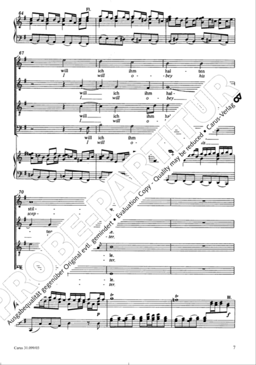 Whatever God ordains is right (Was Gott tut, das ist wohlgetan) 4-Part scores gallery preview page 8