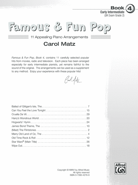 Famous & Fun Pop, Book 4