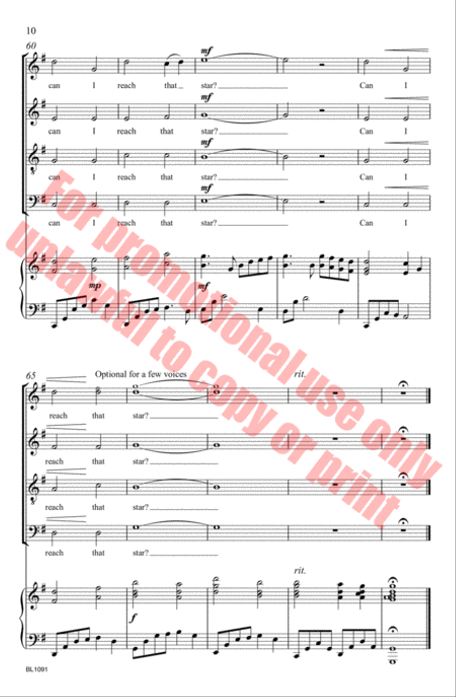 Can I Reach That Star? 4-Part scores gallery preview page 11