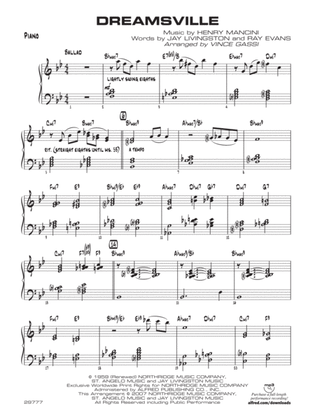 Dreamsville: Piano Accompaniment