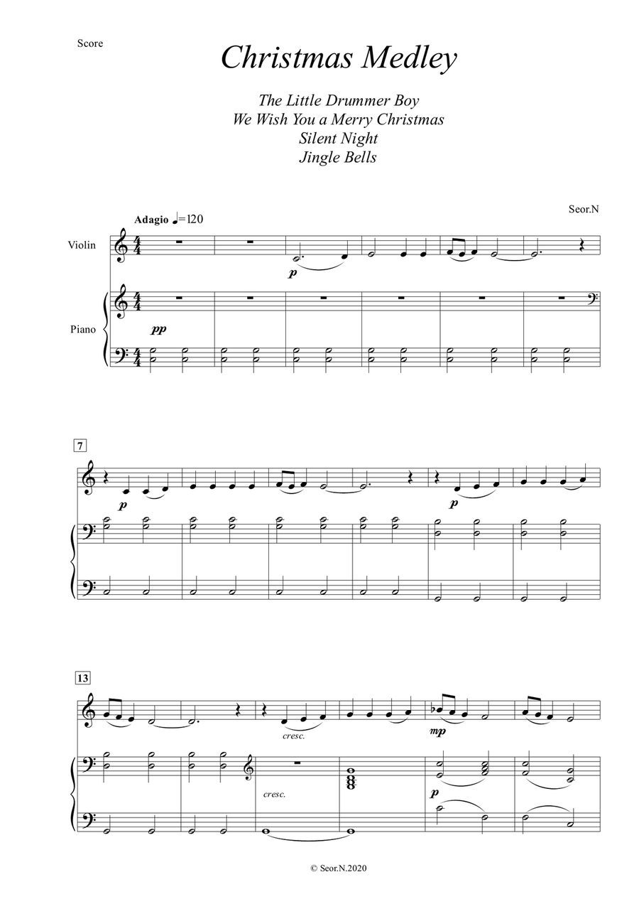 Christmas Medley for Violin and Piano